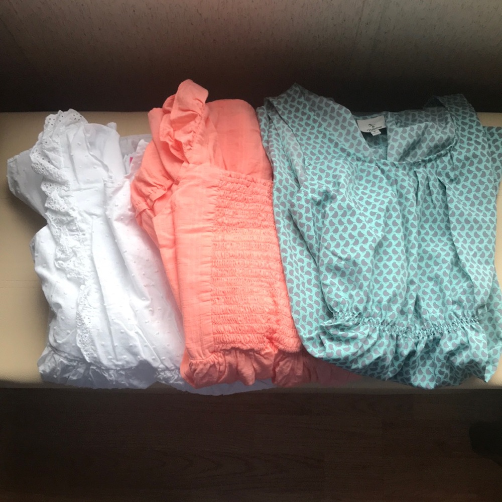 Chic Sleeveless Dress Trio - White, Coral, Teal